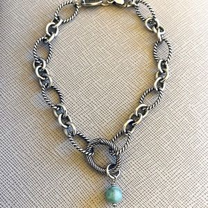 ✨Retired James Avery Bracelet + Turquoise Charm✨